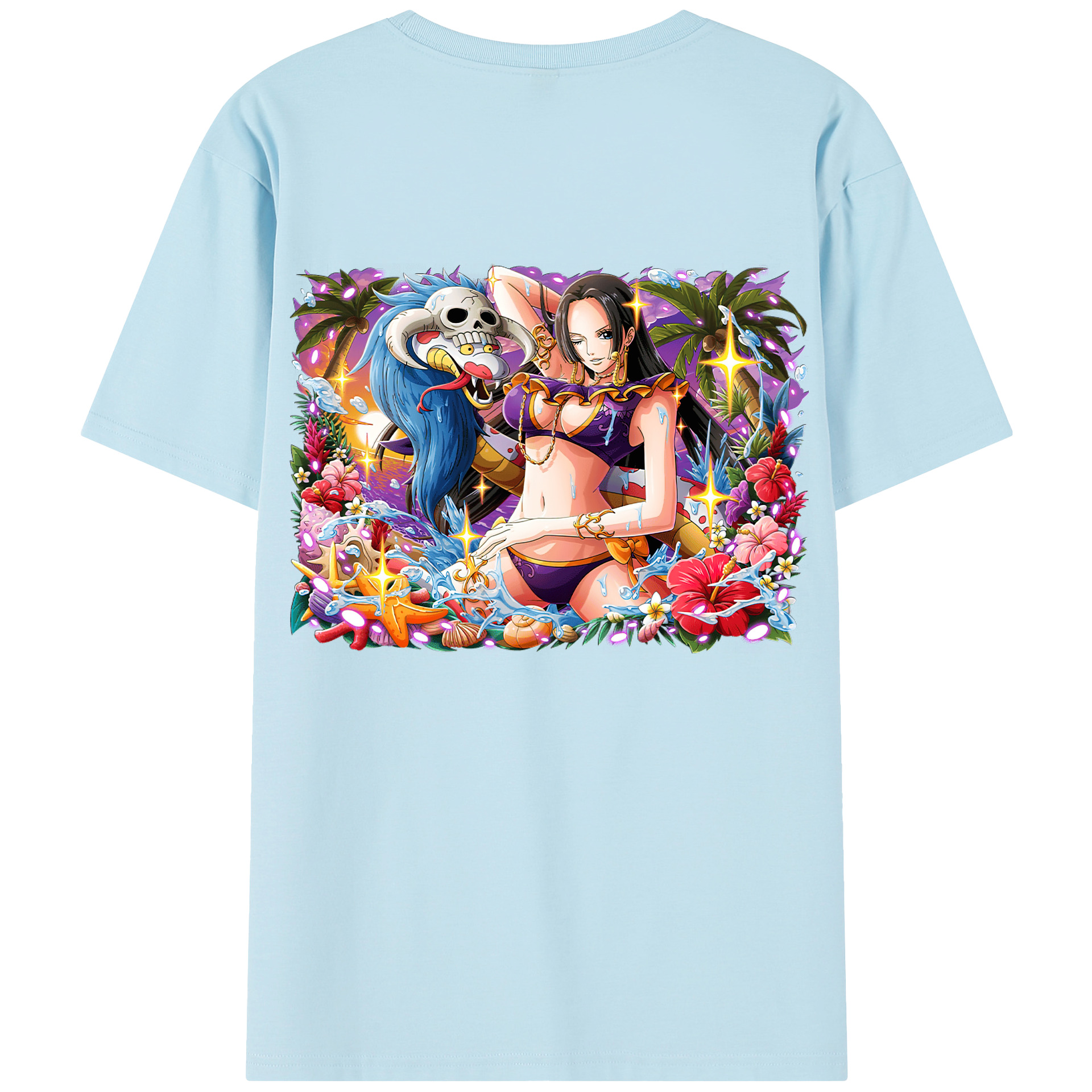 ワンピース ボア・ハンコック ONE PIECE Boa·Hancock 綿100％半袖Tシャツ（背面プリント）
